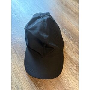 All in Motion Black Athletic Running Hat Bungee Adjustable Baseball Cap O/S
